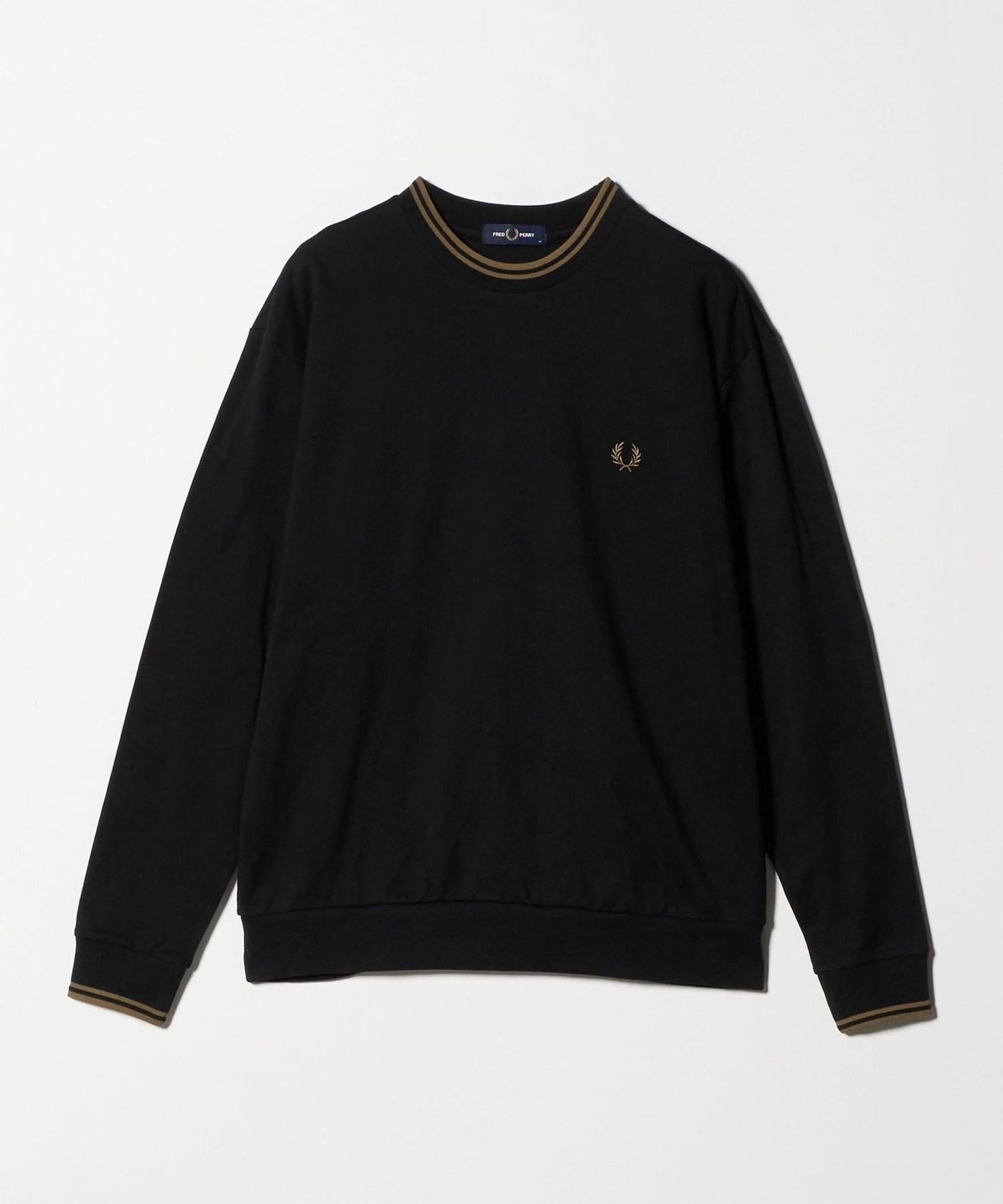 未開封 Fred Perry ロングスリーブ/黒 / CHAMPAGNE 英国製 別注】＜FRED PERRY＞ツインティップ ロングスリーブ Tシャツ
