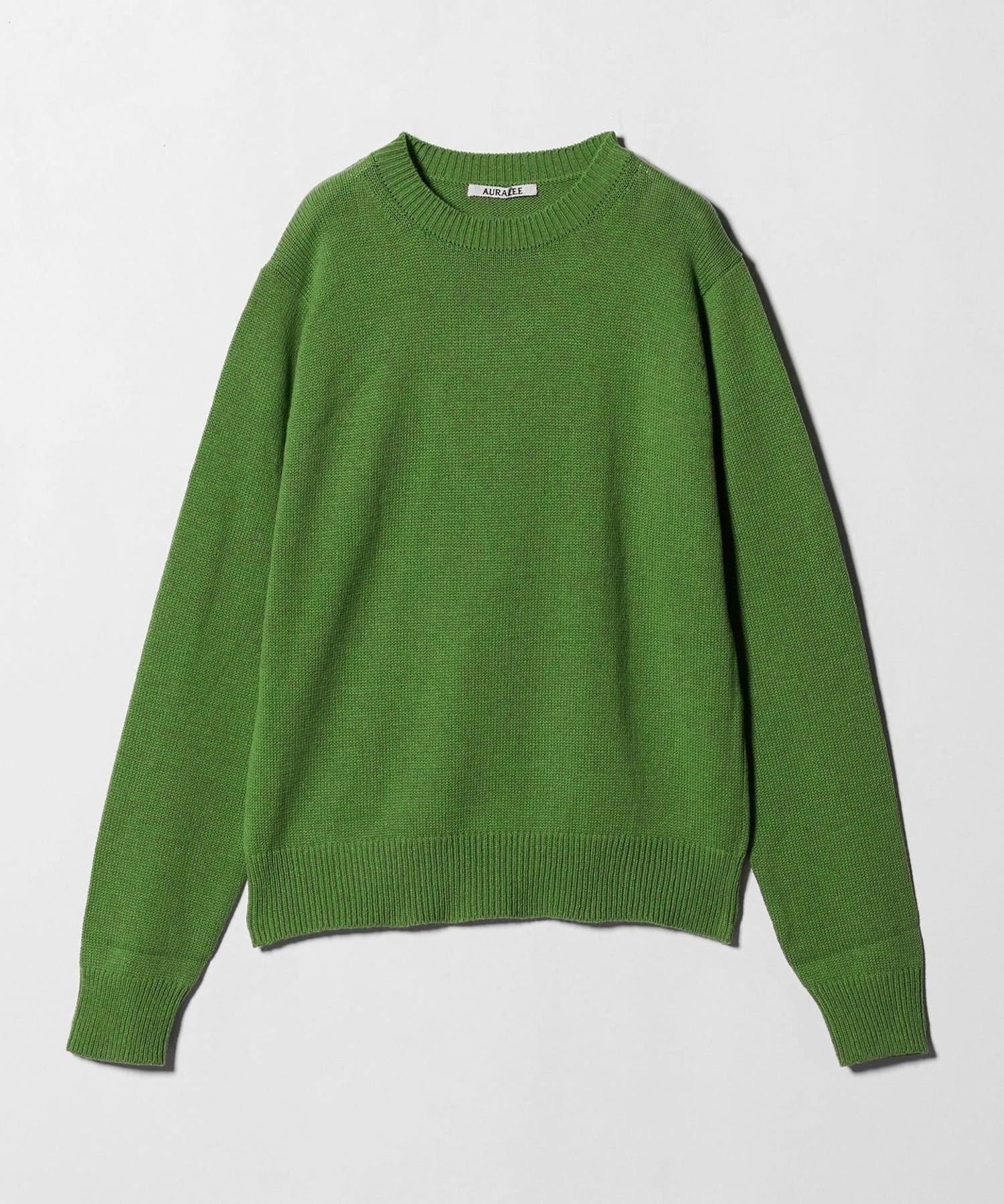 AURALEE グリーン ニットマフラー AURALEE＞LIGHT CASHMERE KNIT PULLOVER/ニット