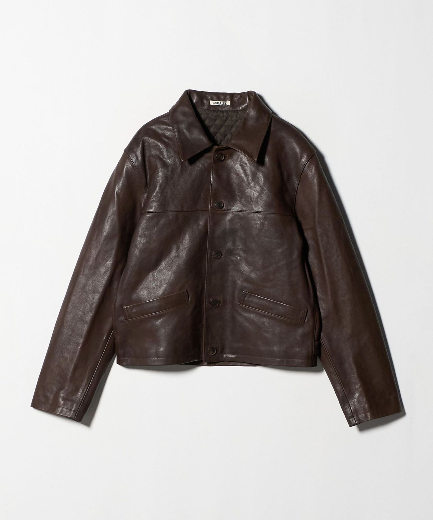 AURALEE＞HEAVY LEATHER BLOUSON/ブルゾン