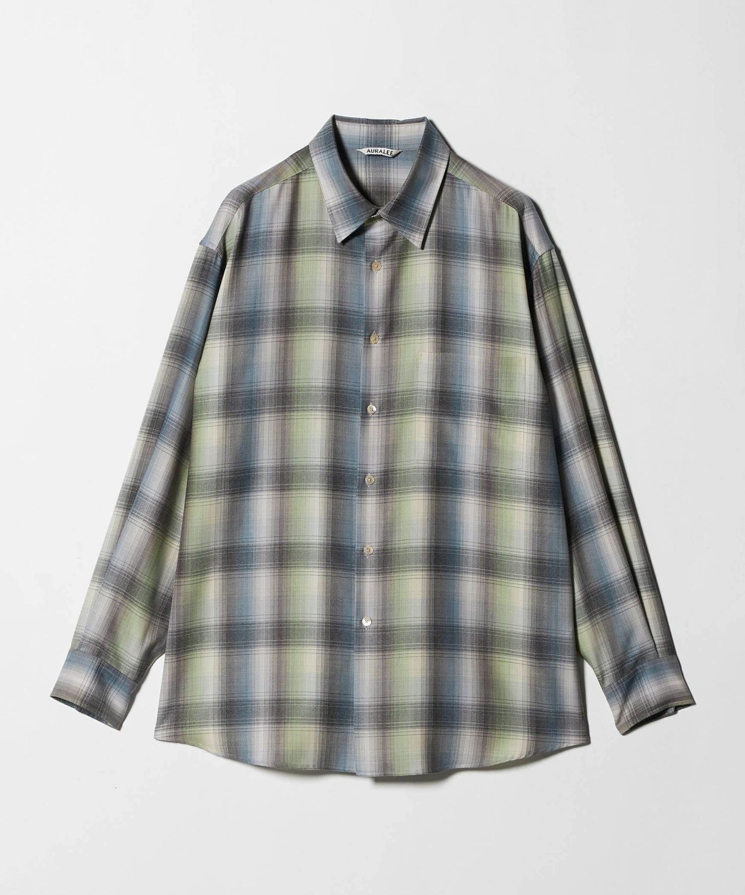 AURALEE＞LIGHT WOOL CHECK SHIRT /シャツ