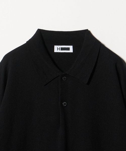 ウールカシミア リブ2B ニットポロシャツ H BEAUTY&YOUTH UNITED ARROWS（エイチビューティーアンドユース