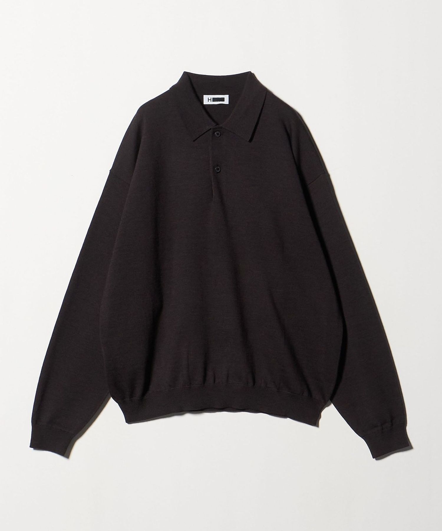 ウールカシミア リブ2B ニットポロシャツ H BEAUTY&YOUTH UNITED ARROWS（エイチビューティーアンドユース