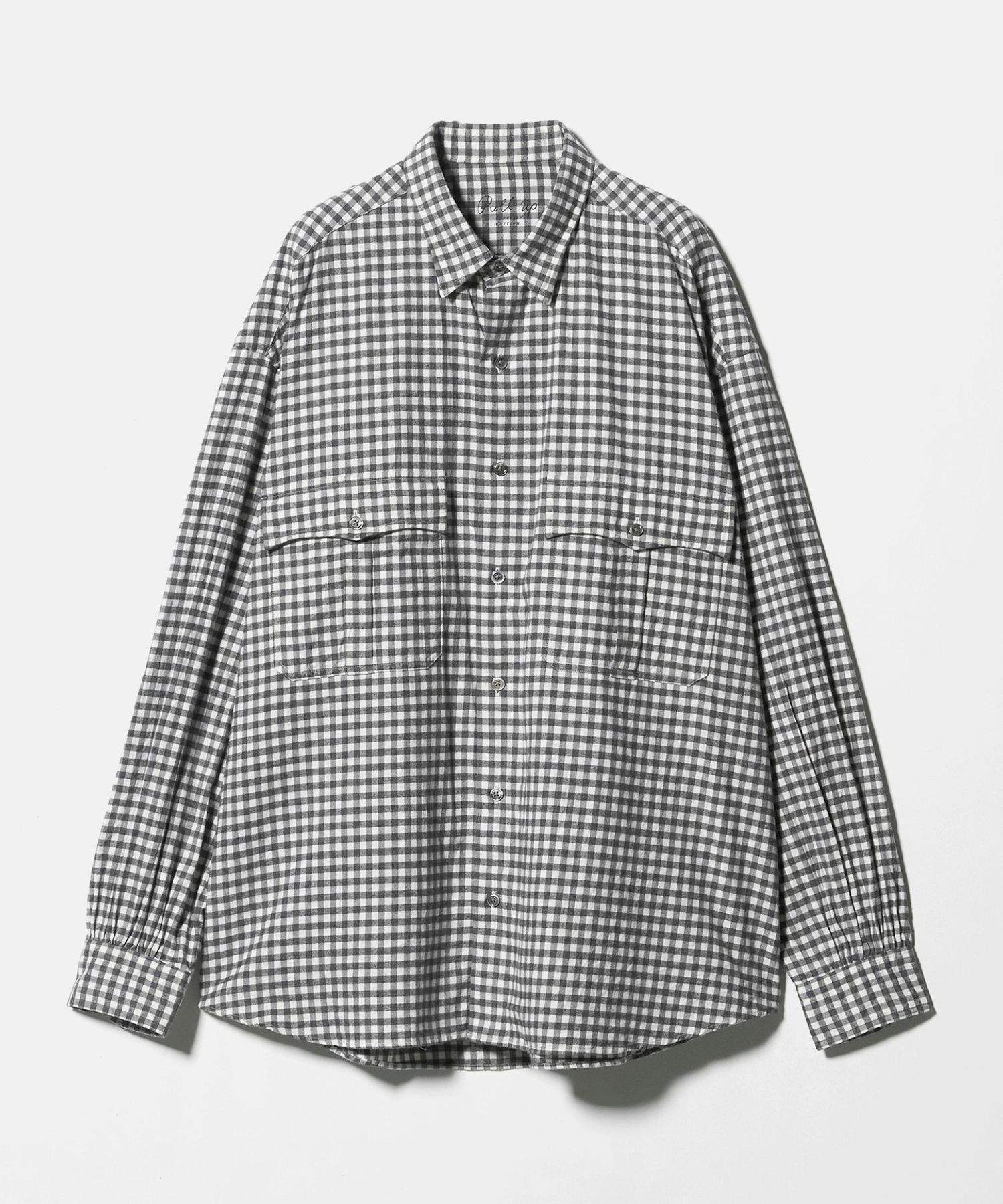 PORTER CLASSIC＞ロールアップ ギンガムチェック シャツ