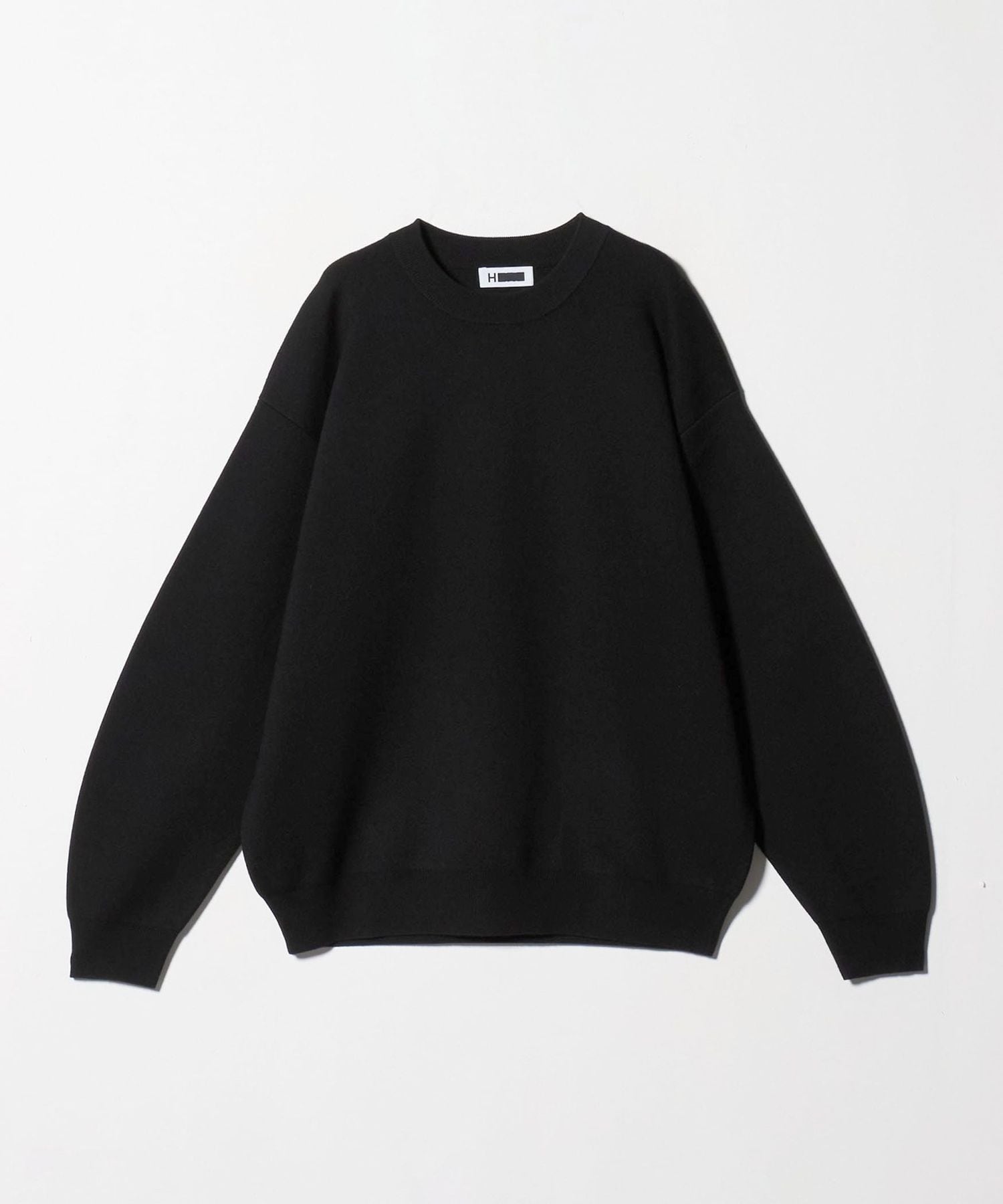UNITED ARROWS タートルネック ニット ウール カシミヤ 黒 H＞ウールスムース カーブスリーブ クルーネックニット