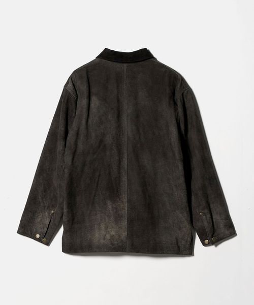 SEVEN BY SEVEN＞LEATHER MICHIGAN CHORE COAT/カバーオール