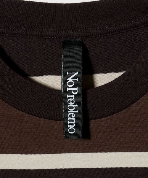 No Problemo＞ボーダー ロングスリーブ Tシャツ