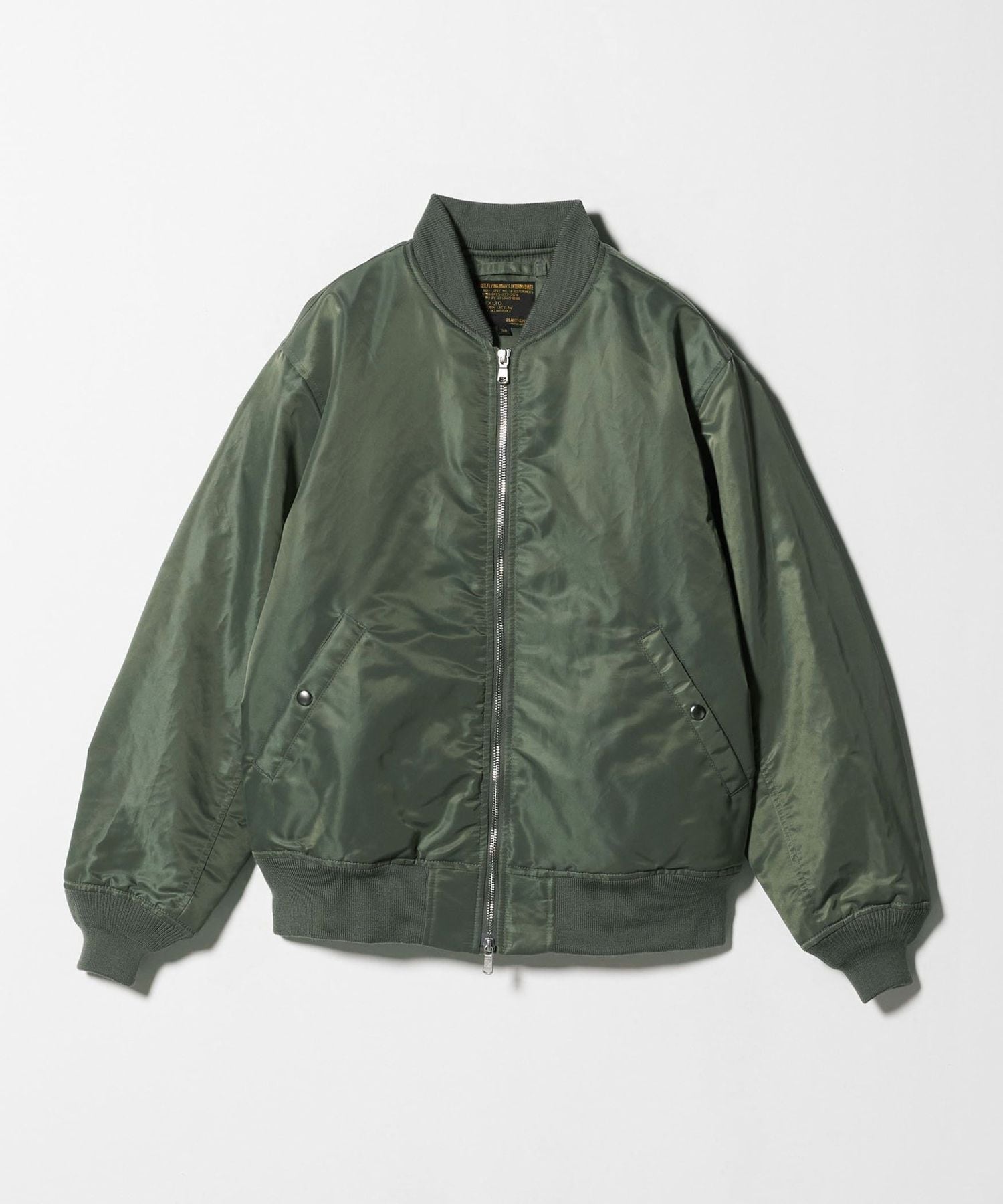 【美品】【別注】AVIREX MA-1 ユナイテッドアローズ　セージグリーン　L 美品】【別注】AVIREX MA-1 ユナイテッドアローズ セージ