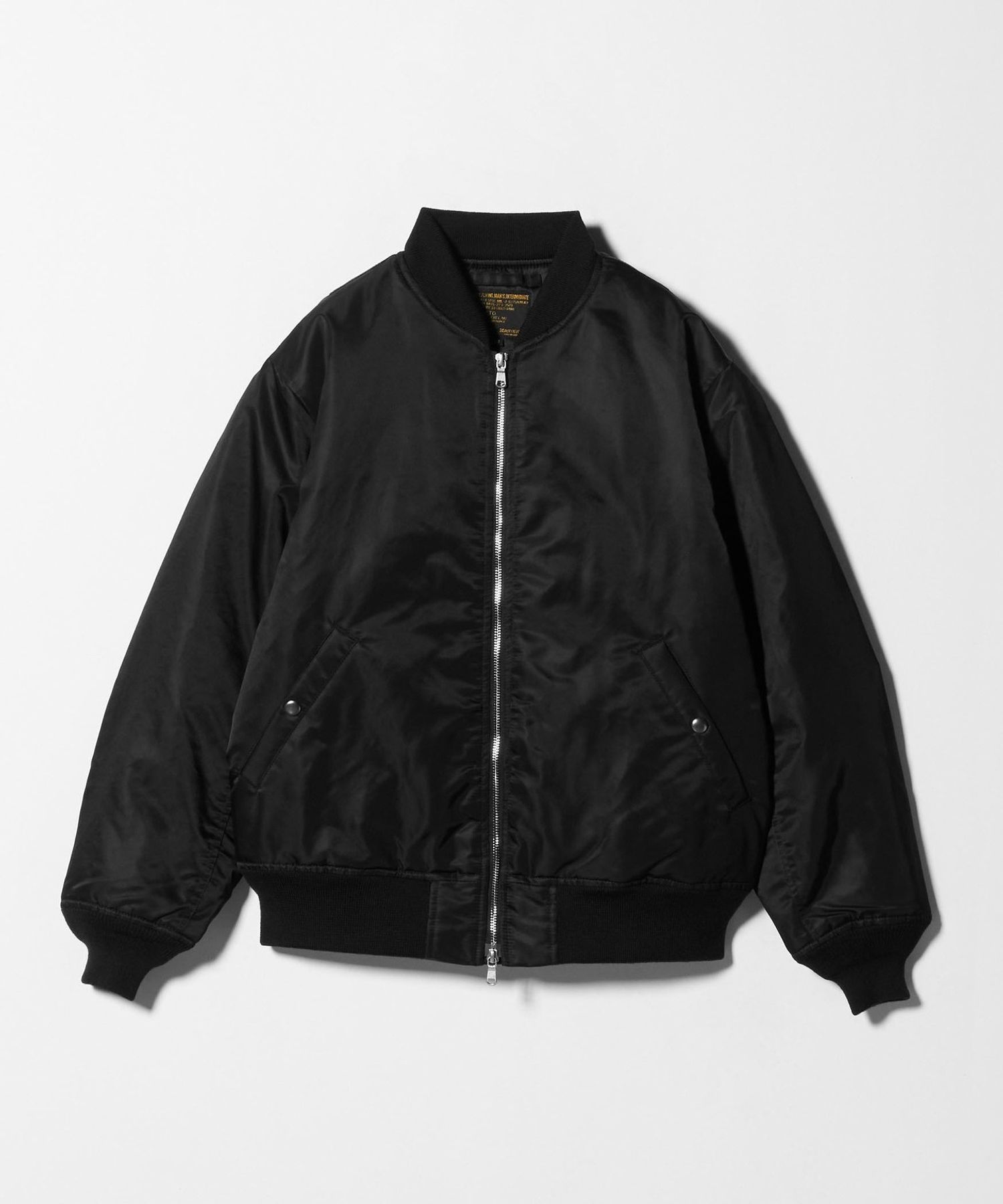 【美品】AVIREX 【別注】 MA-1 ブラック BEAUTY&YOUTH別注 別注】<AVIREX> MA‐1