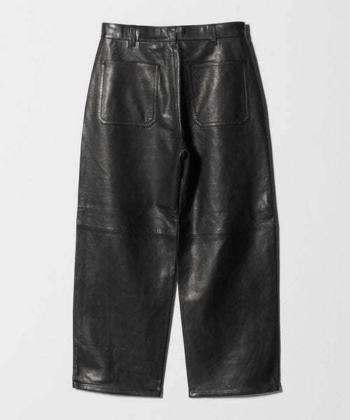 H BEAUTY & YOUTH シープレザー ショートパンツ ブラック H＞シープレザーショートパンツ