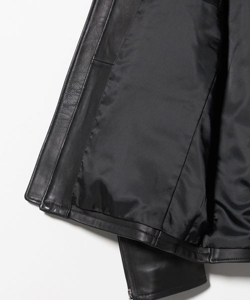 シープレザー シングル ライダース ジャケット