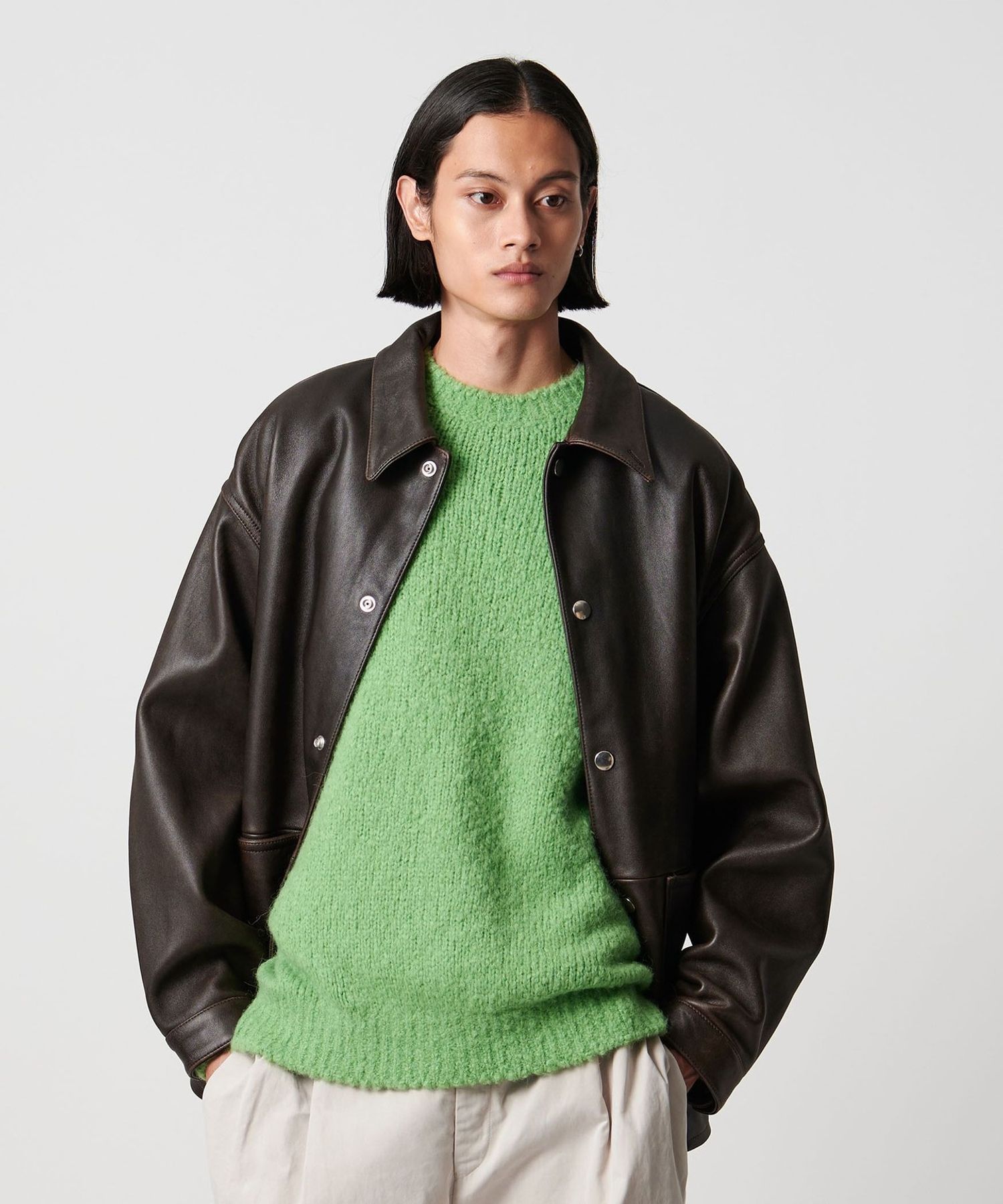 希少 襟レザー USA製 カバーオール SAKS FIFTH AVENUE M 希少 襟レザー USA製 カバーオール SAKS FIFTH AVENUE M