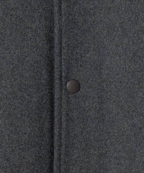 【WEB限定 WARDROBE SMART】メルトン レザーライク スタジャン WEB限定 WARDROBE SMART】ブラックメルトン レザーライク スタジャン