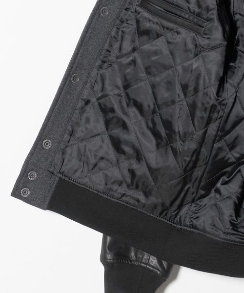 極美品✨WEB限定 WARDROBE SMART メルトンレザーライクスタジャン UNITED ARROWS LTD. OUTLET｜【WARDROBE SMART】ブラック