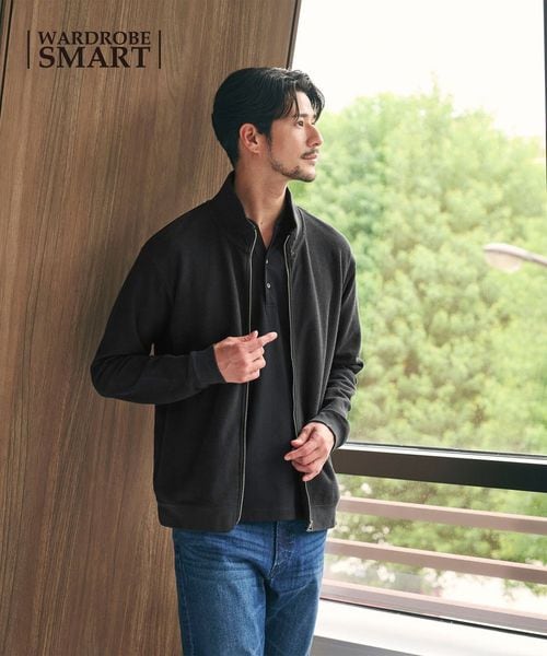 BEAUTY&YOUTH/【WEB限定 WARDROBE SMART】エアリー カノコ  ジップ ブルゾン 抗菌防臭/その他トップス