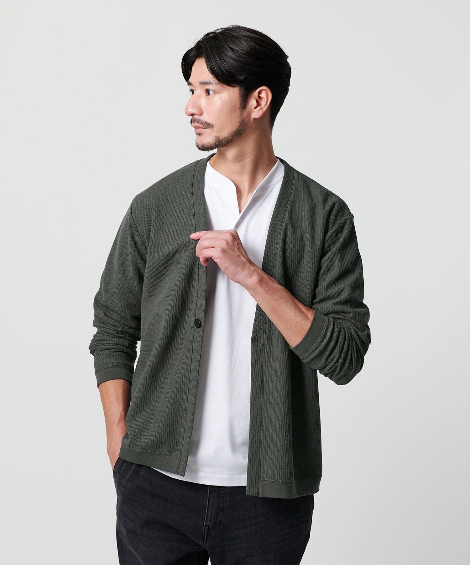 WEB限定 WARDROBE SMART】エアリー カノコ カーディガン 抗菌防臭