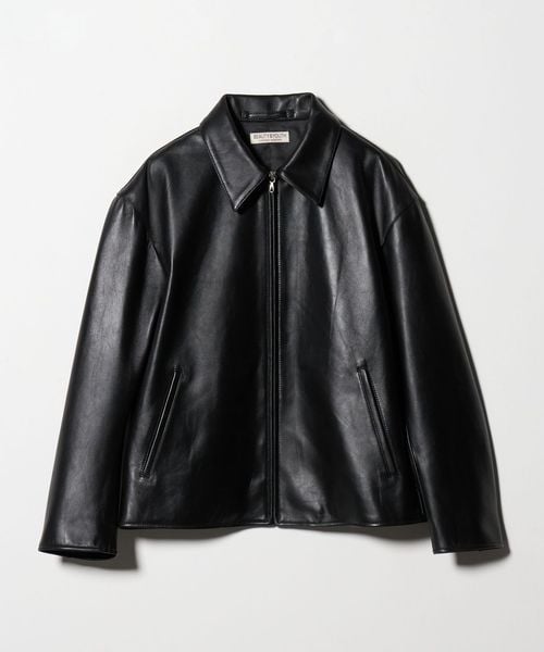 シープレザー ジップ ブルゾン