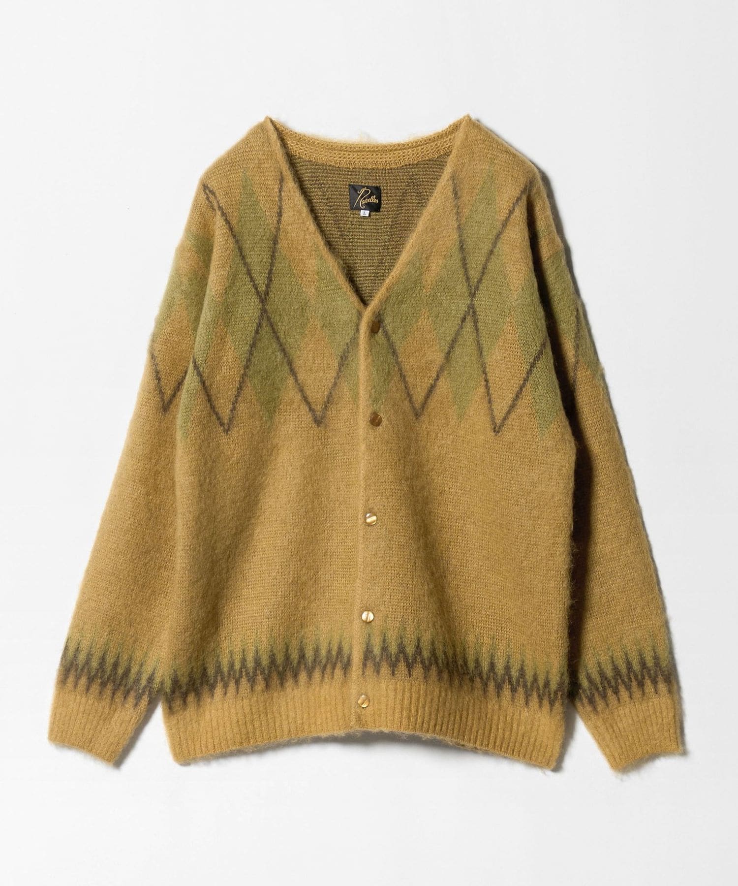 needles ビューティーアンドユース別注アーガイル柄 カーディガン NEEDLES＞モヘヤカーディガン アーガイル