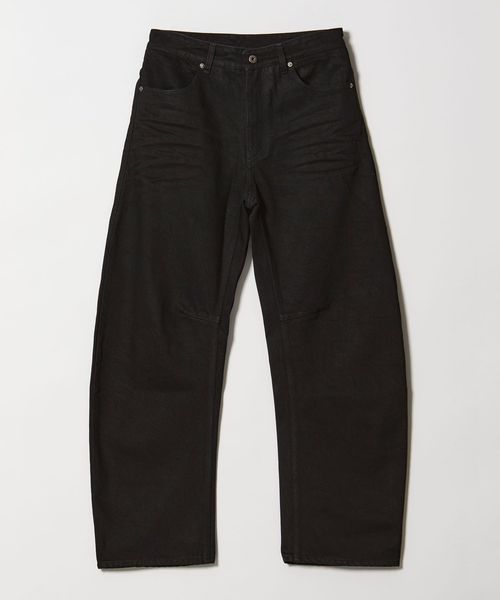 coor/＜coor＞ウォッシュド カーブ デニム パンツ ブラック/デニムパンツ