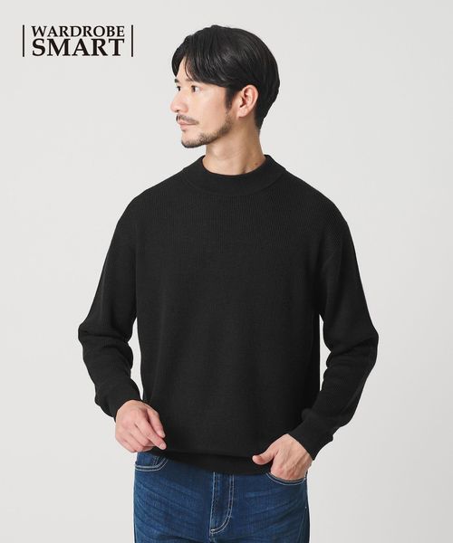 BEAUTY&YOUTH/【WEB限定 WARDROBE SMART】マシーンウォッシャブル ウールミックス アゼ モックネック/ニット / セーター