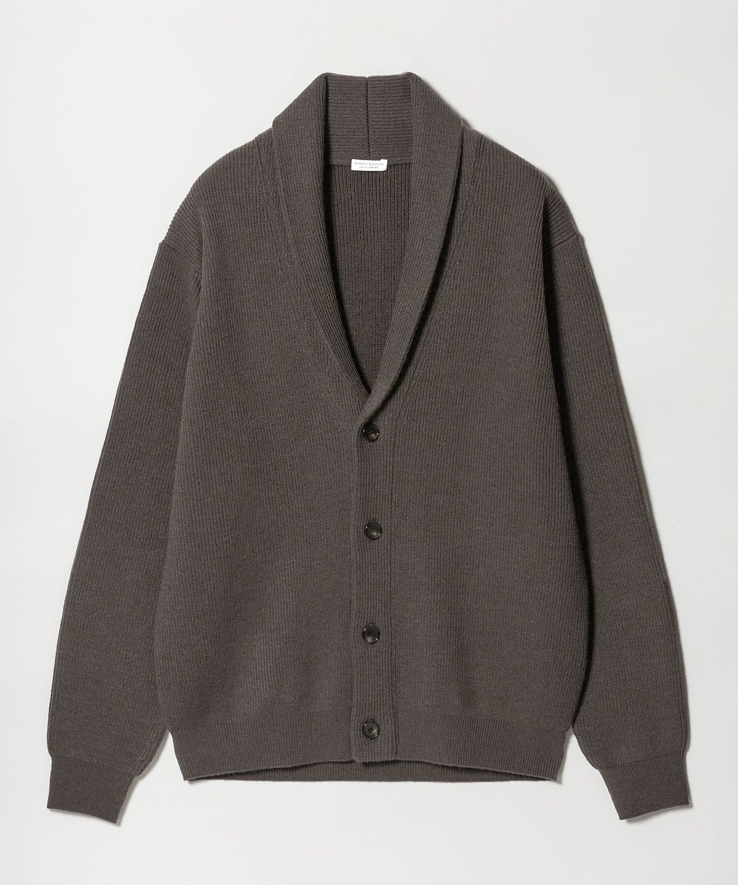 【Ｌ】UNITED ARROWS WEB限定WARDROBE SMARTグレー WEB限定 WARDROBE SMART】ウォッシャブル ショールカラー
