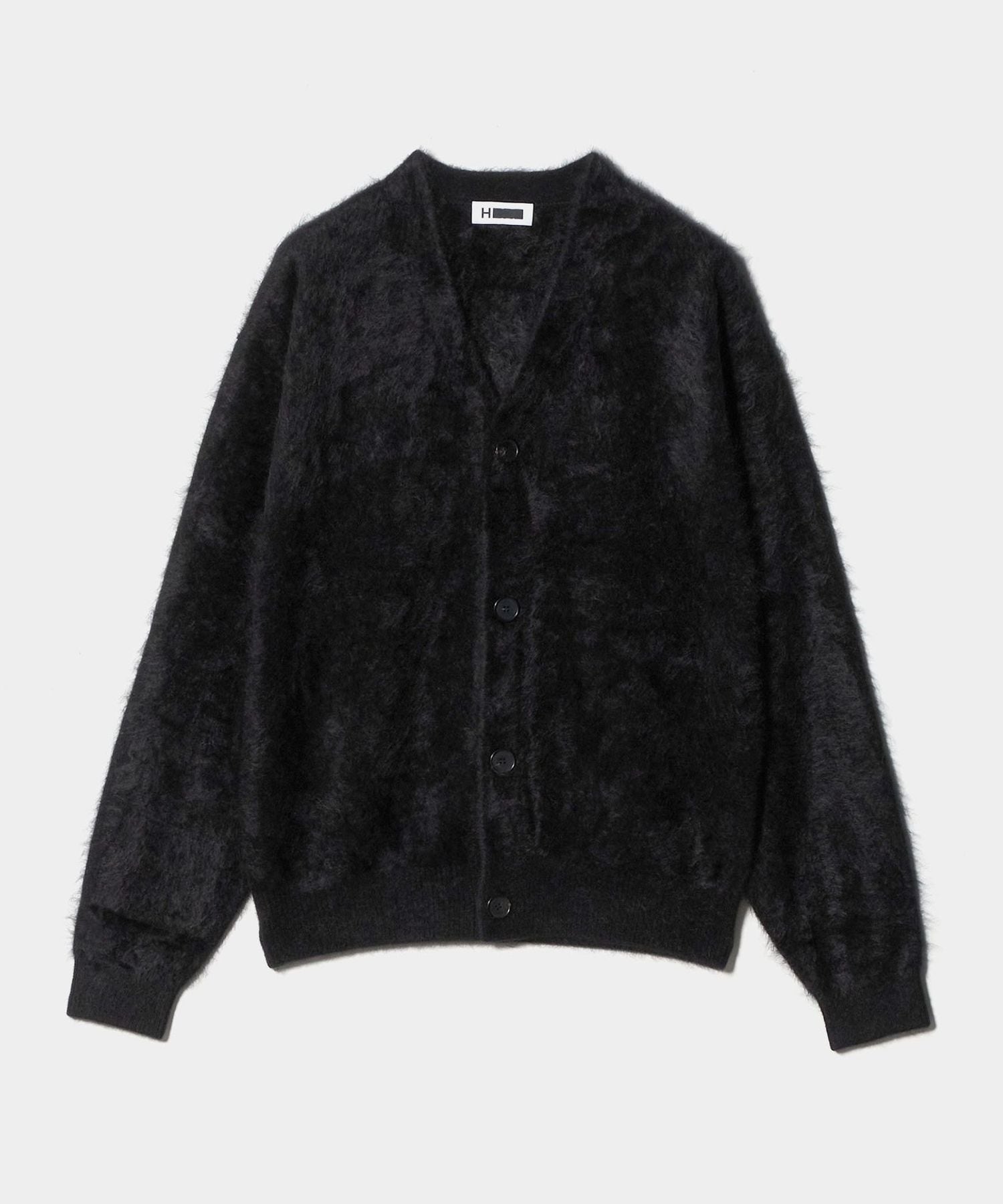 H＞カシミヤファー Vネック カーディガン