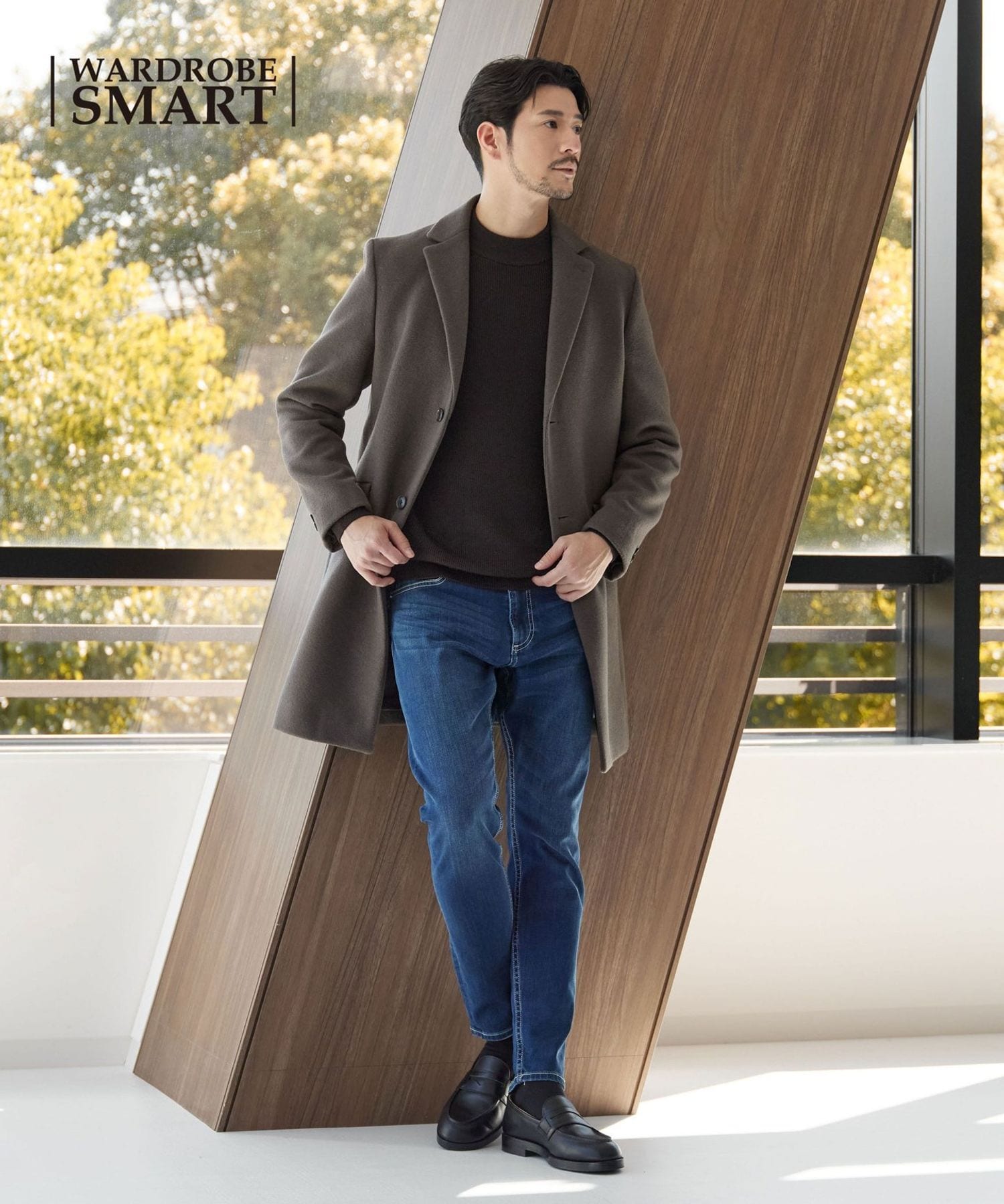 WEB限定 WARDROBE SMART】PE メルトン チェスターコート