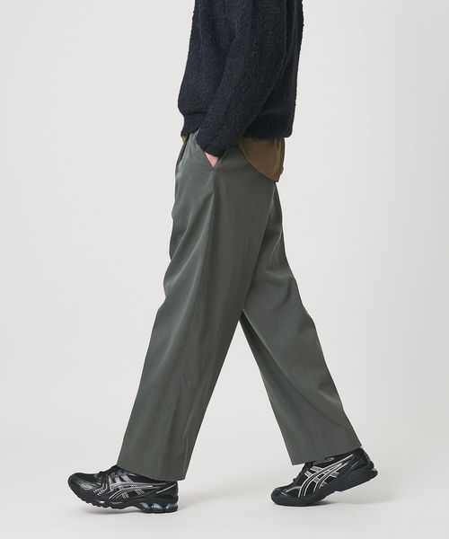 BEAUTY&YOUTH/ヴィンテージライク ナイロン 1プリーツ ワイド パンツ NO.9/スラックス