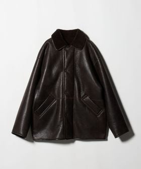 H BEAUTY&YOUTH/＜H＞クラック ムートン コート/その他コート / ブルゾン