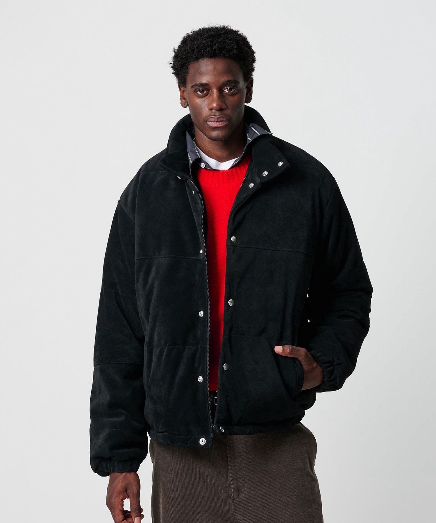 BEAUTY&YOUTH別注Schott スエードブルゾン レザージャケット 別注】＜Schott＞スエード ブルゾン