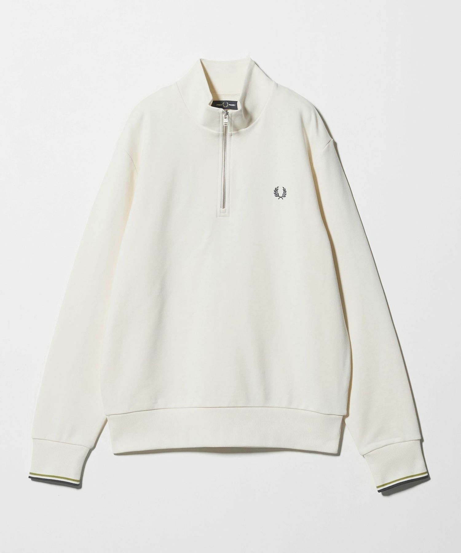 FRED PERRY＞ハーフ ジップ スウェット