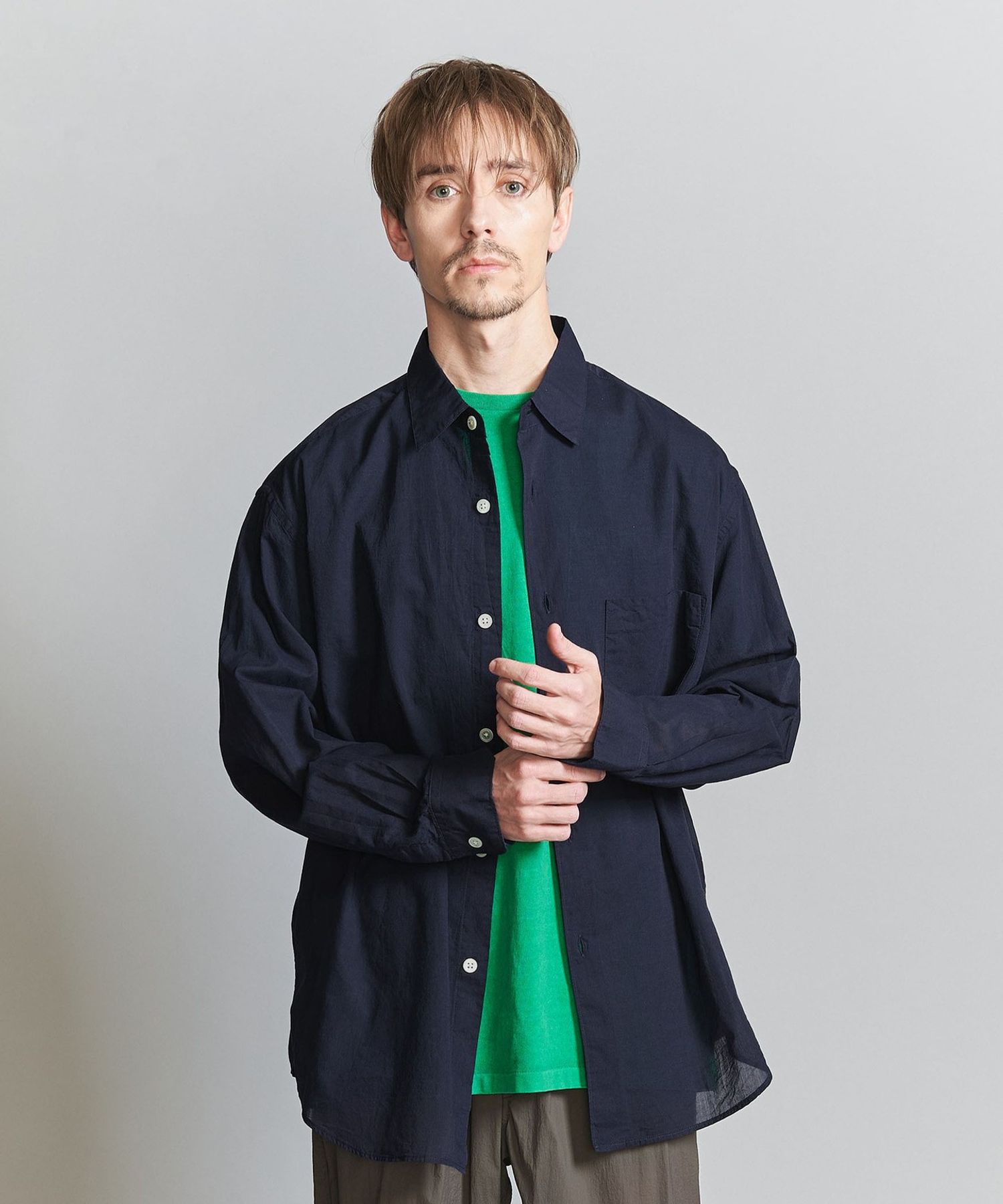 BEAUTY&amp;YOUTH UNITED ARROWS - kishidamiki シアーシャツ シアー チェック レギュラーフォルム シャツ