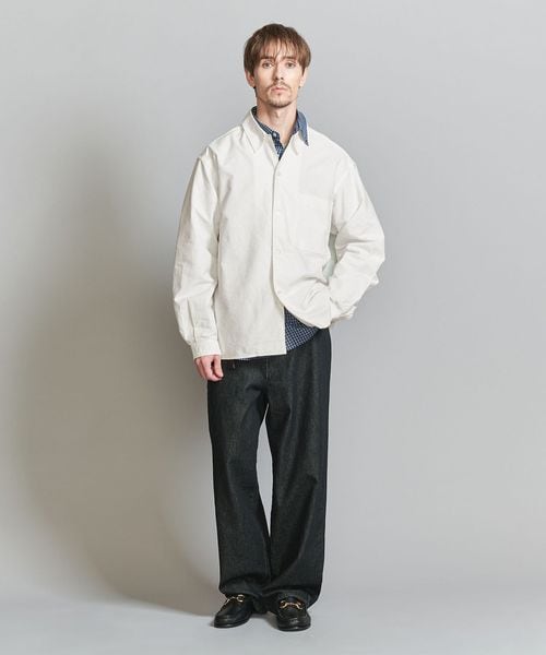 ＜one BEAUTY&YOUTH＞ コーデュロイ キャンプカラーフォルムシャツ one BEAUTY&YOUTH＞ コットンシルク オックスフォード キャンプ