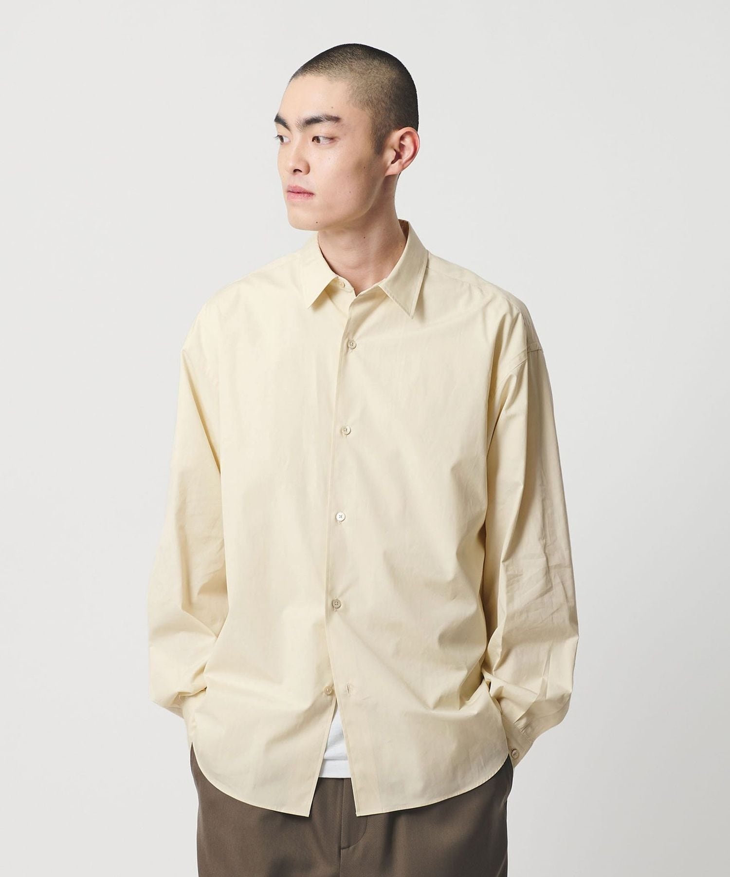 H BEAUTY& YOUTH バルーンレギュラーシャツ　Size L H＞ザ ユージュアル バルーンレギュラーカラーシャツ