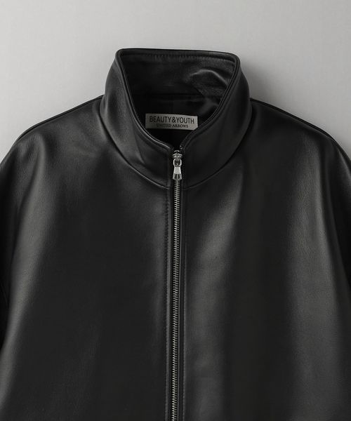 BEAUTY&YOUTH UNITED ARROWS レザー MIL ブルゾン シープレザー MIL ブルゾン