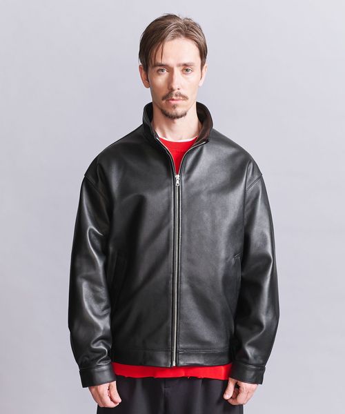 BEAUTY&YOUTH UNITED ARROWS レザー MIL ブルゾン シープレザー MIL ブルゾン