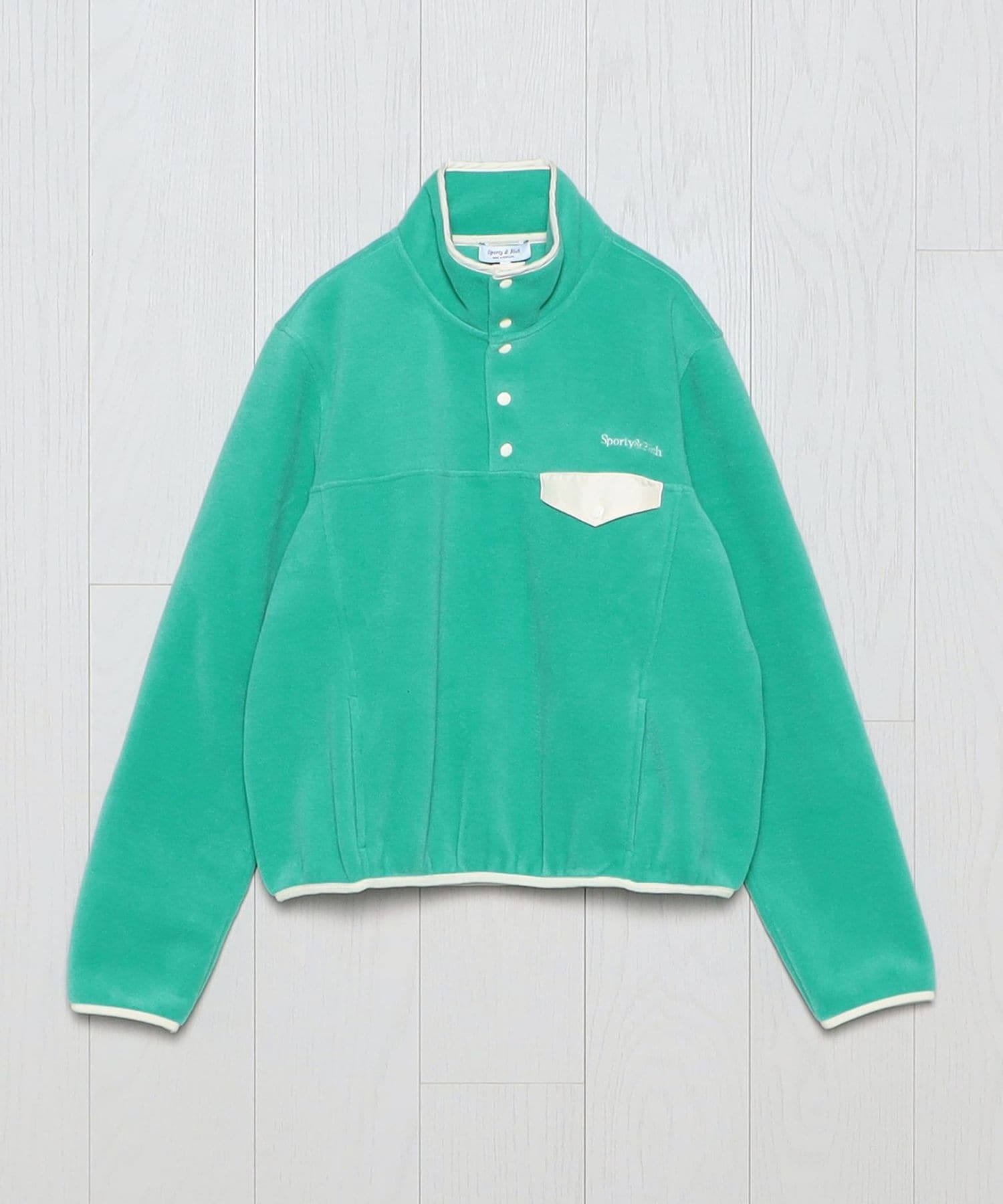 Sporty&Rich＞SERIF LOGO POLAR FLEECE PULLOVER/プルオーバー