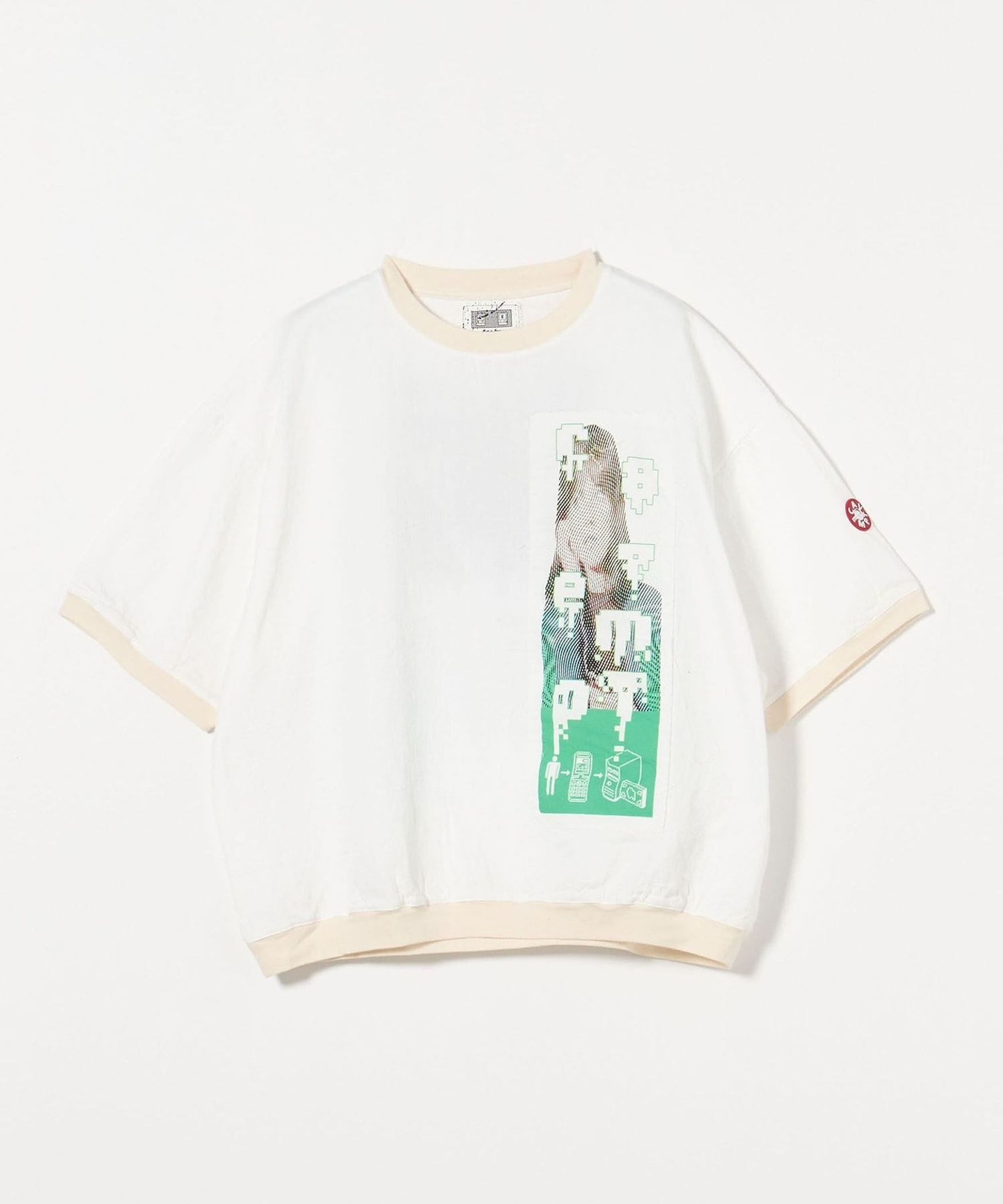 【国内買付】C.E Patched Gauze Short Sleeve ガーゼカットソー C.E＞PATCHED GAUZE SHORT SLEEVE CREW NECK/プルオーバー