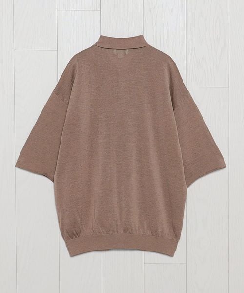 H BEAUTY&YOUTH ＜H＞ギマコットン ポロカラーニット H＞ギマコットン ポロカラーニット
