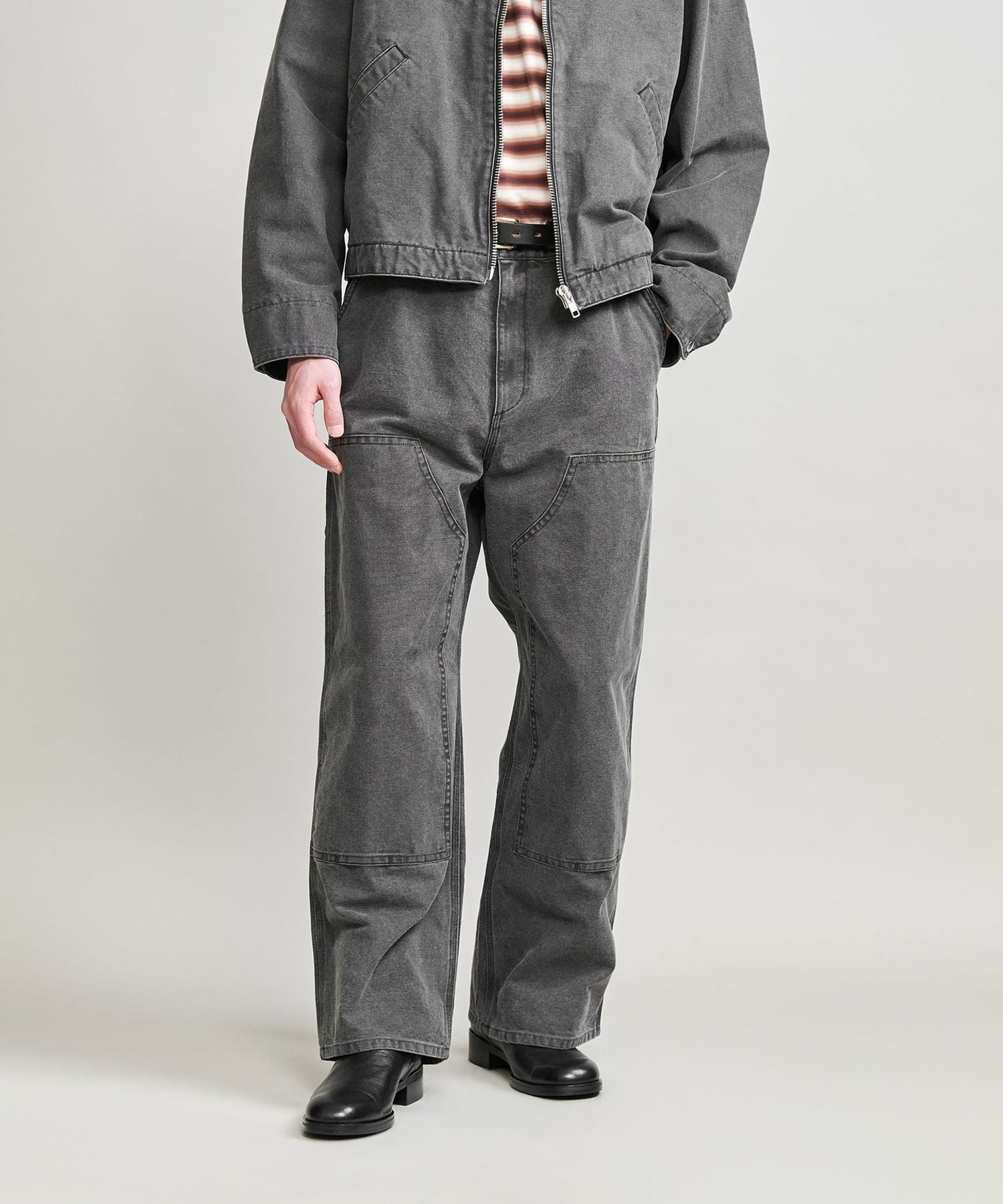 H＞フェード ダブルニーパンツ