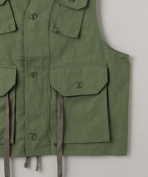美品 23ss エンジニアードガーメンツ リップストップ C-1 ベスト S ENGINEERED GARMENTS〉ユーティリティ性の高い定番ベスト