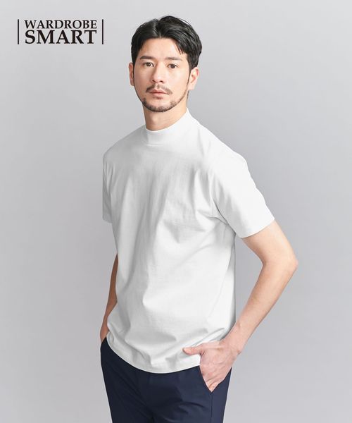 BEAUTY&YOUTH/【WEB限定 WARDROBE SMART】クリア  ガスコットン モックネック カットソー【抗菌・防臭】/Tシャツ / カットソー