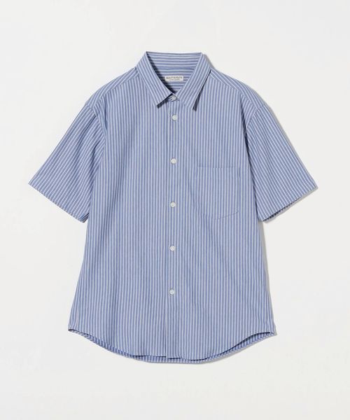 MHL 半袖ストライプシャツ XL クイック ストレッチ ストライプ レギュラー 半袖シャツ ‐伸縮‐