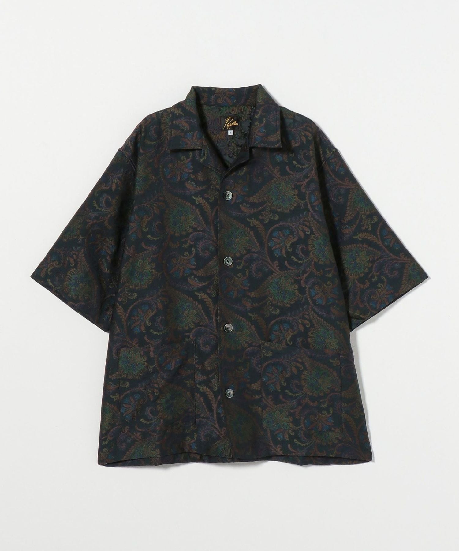 Needles 2019AW ペイズリージャガードシャツ ブラウン×パープル Ｌ 1200025S1811_x1_c101.jpg