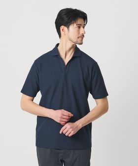 BEAUTY&YOUTH/【WEB限定 WARDROBE SMART】ステイ クリーン ピケ スキッパー ポロシャツ【抗菌防臭】/ポロシャツ