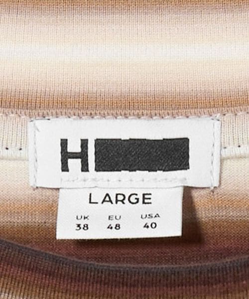 H＞オンブレボーダー ショートスリーブ Tシャツ