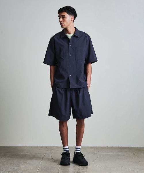 BEAUTY&YOUTH/ナイロン スナップ ショートスリーブ シャツ/シャツ / ブラウス