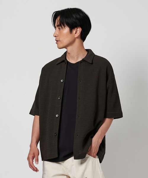 ADEAM ニットシャツ WEB限定】透かし編み クロシェ ニット シャツ / ユニセックス