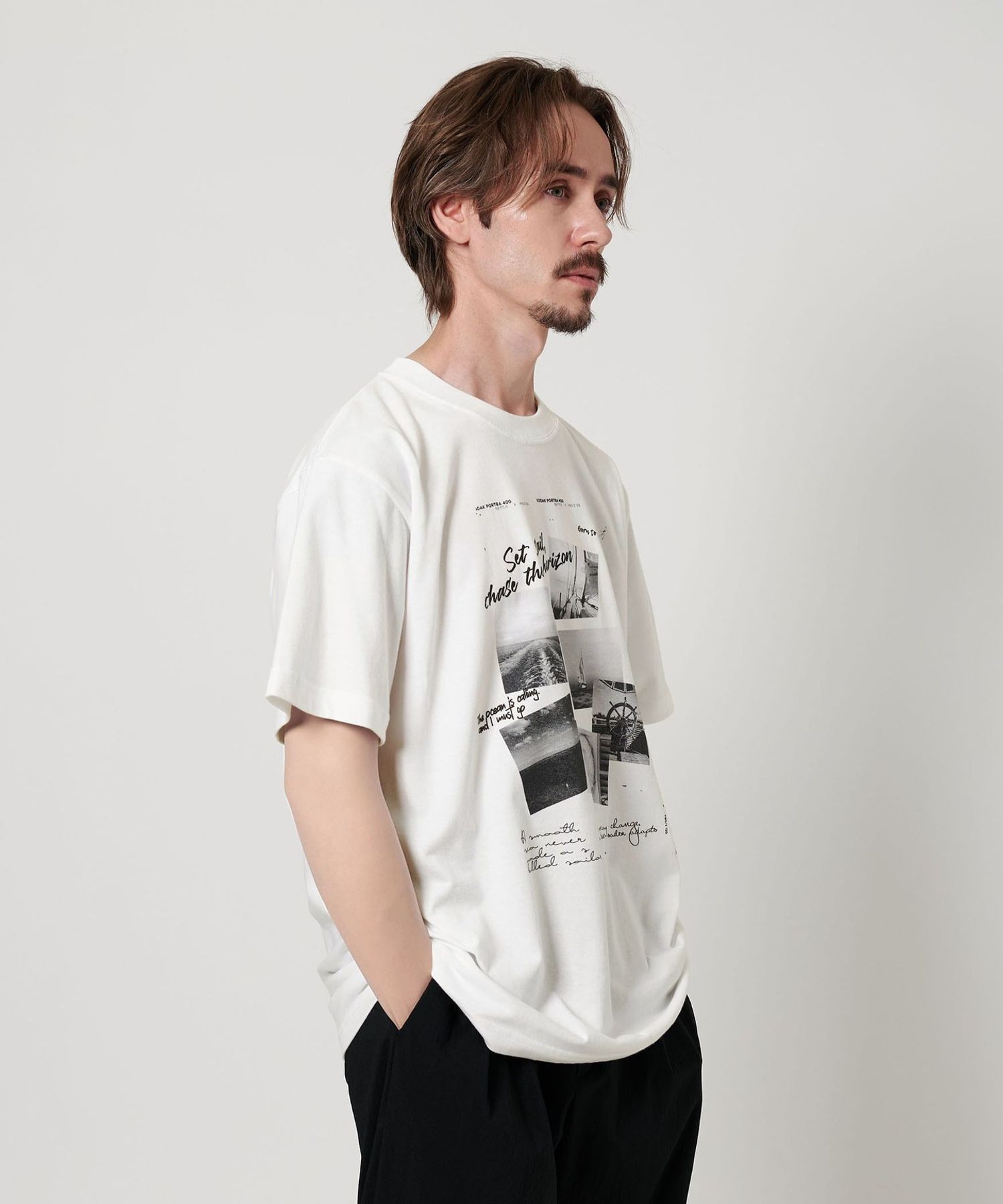 新品Tシャツ☆オズモーシス好きships好きユナイテッドアローズ好きHAKUに UNITED ARROWS - 【別注】＜EIZIN SUZUKI＞ PRINT TシャツSize