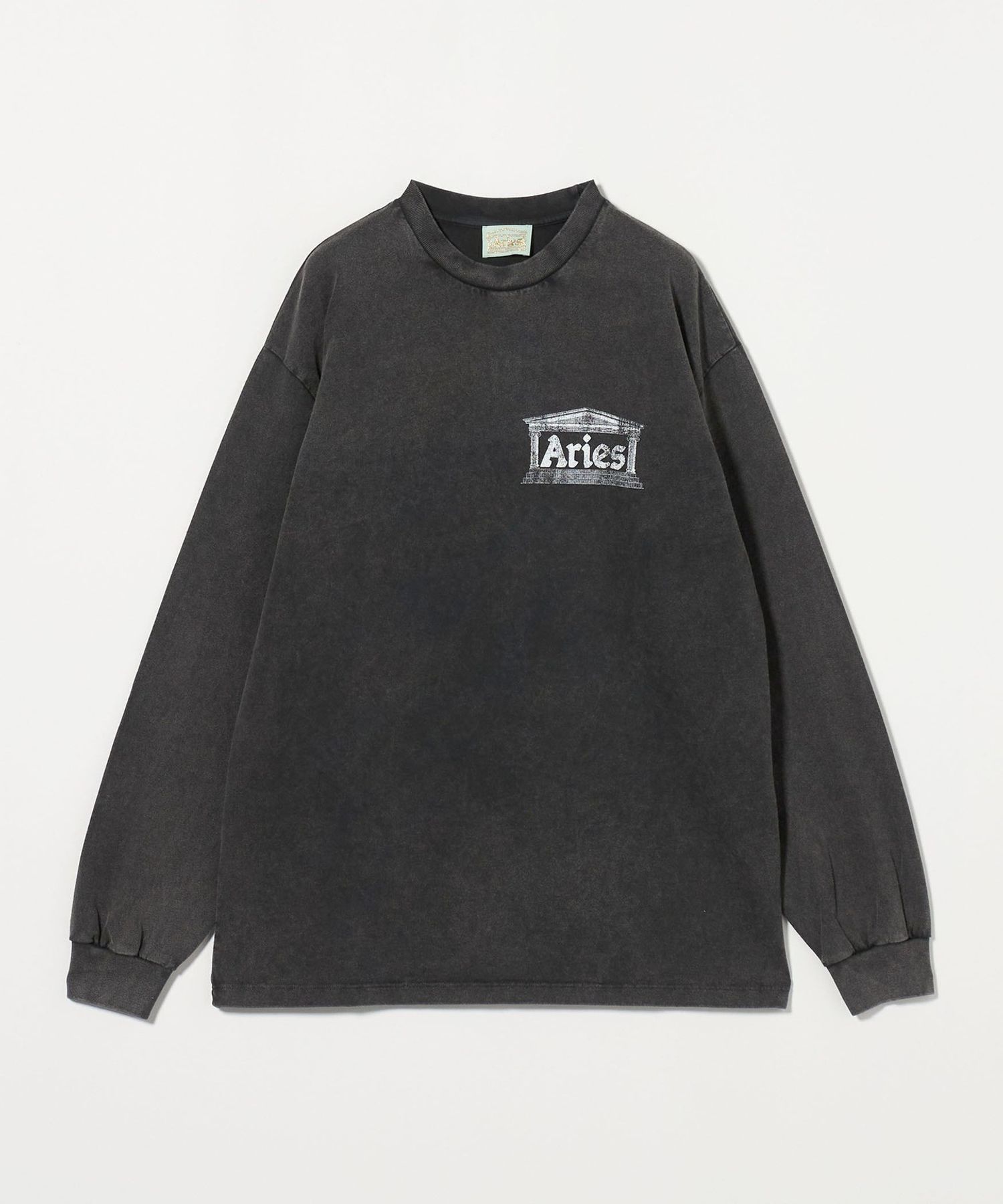 安価 Aries＞AGED TEMPLE T―SHIRT/カットソー SLEEVE LONG トップス