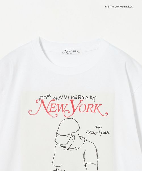 NEW YORK MAGAZINE × BEAUTY&YOUTH＞ 50TH プリント Tシャツ